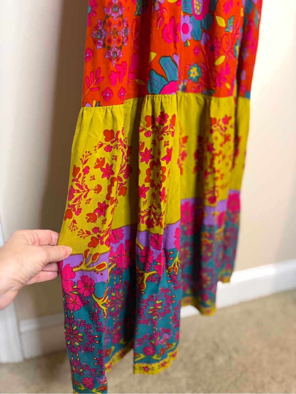 NATURAL LIFE Patricia Floral Tiered Maxi Dress # 1273 - Picture 5 of 13